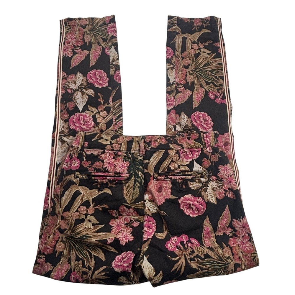 Anthropologie Womens Size 25 Floral Relaxed Fit Chino Pants Actual 27"Wx30.5"Ins - Picture 4 of 15